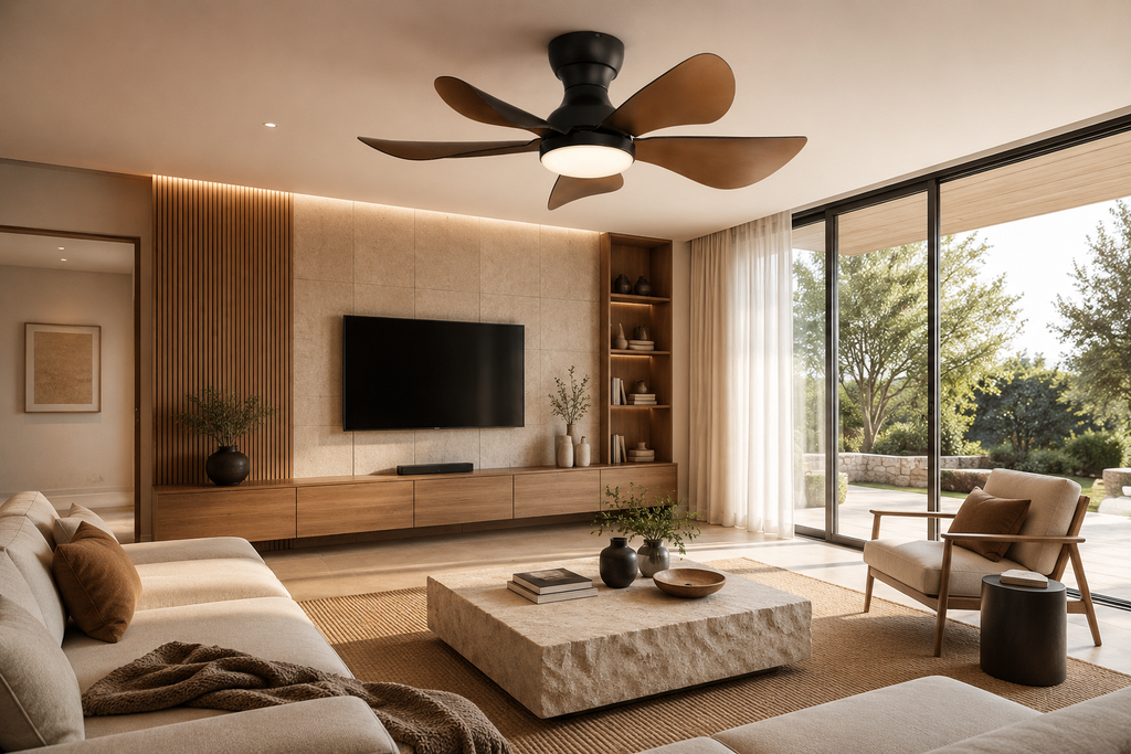 Sigrid | Ventilateur compact LED télécommande 74 cm