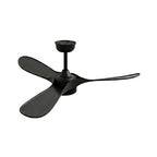 Borée | Ventilateur vintage noir et bois noir, LED