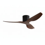 Atlas | Ventilateur ultra-plat noir et bois foncé