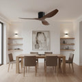 Atlas | Ventilateur ultra-plat noir et bois foncé