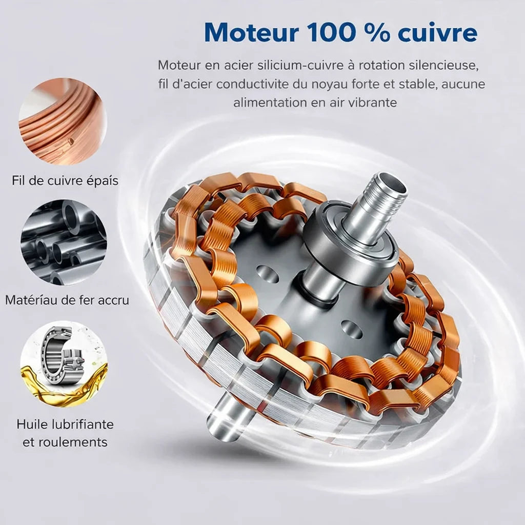 Atlas | Ventilateur ultra-plat noir et bois foncé