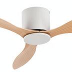 Axiom | Ventilateur moteur DC blanc et bois clair