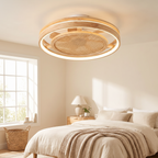 Chaume | Ventilateur tambour bois et rotin