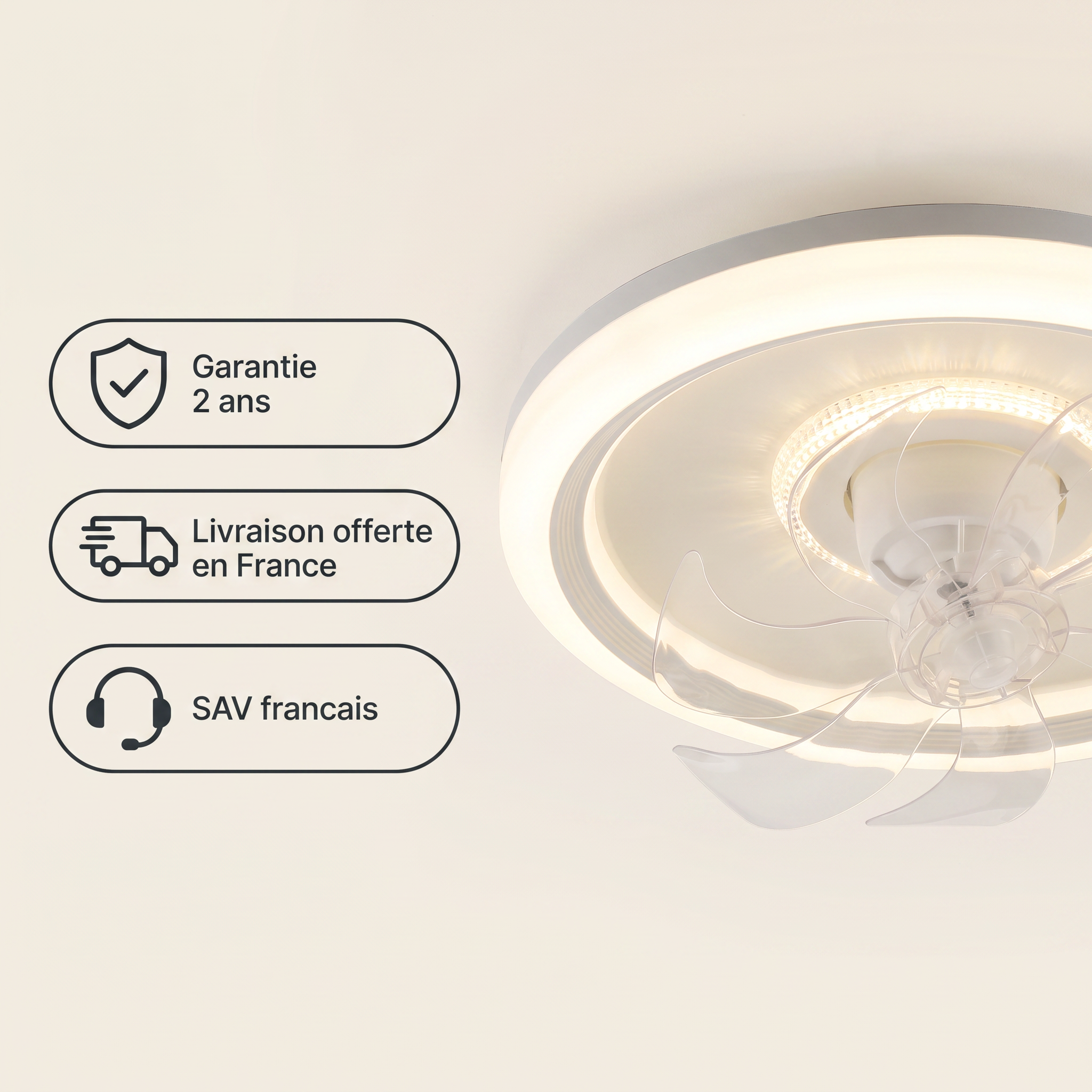 Lune Brizea, ventilateur de plafond