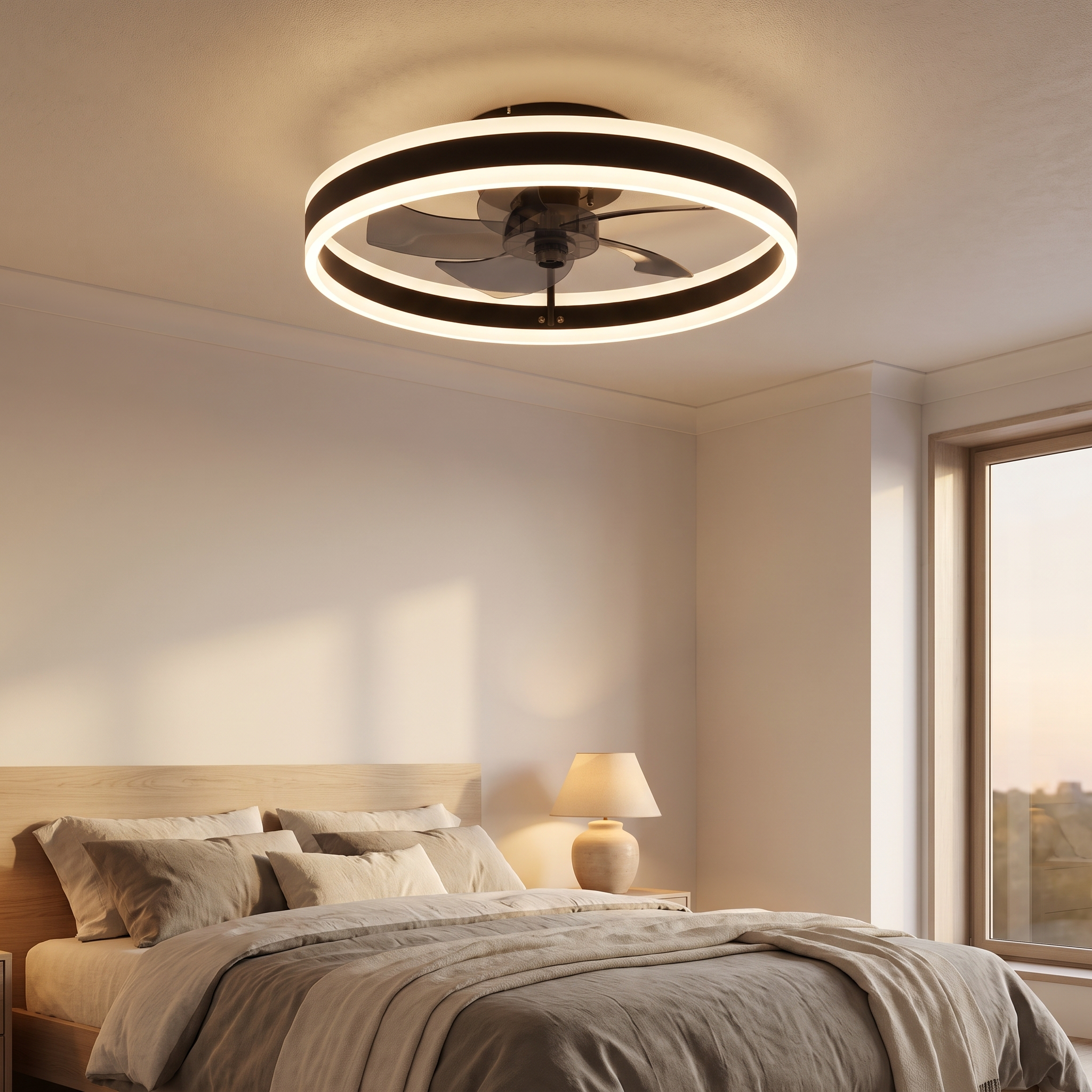 Nimbe | Ventilateur anneau LED 50 cm