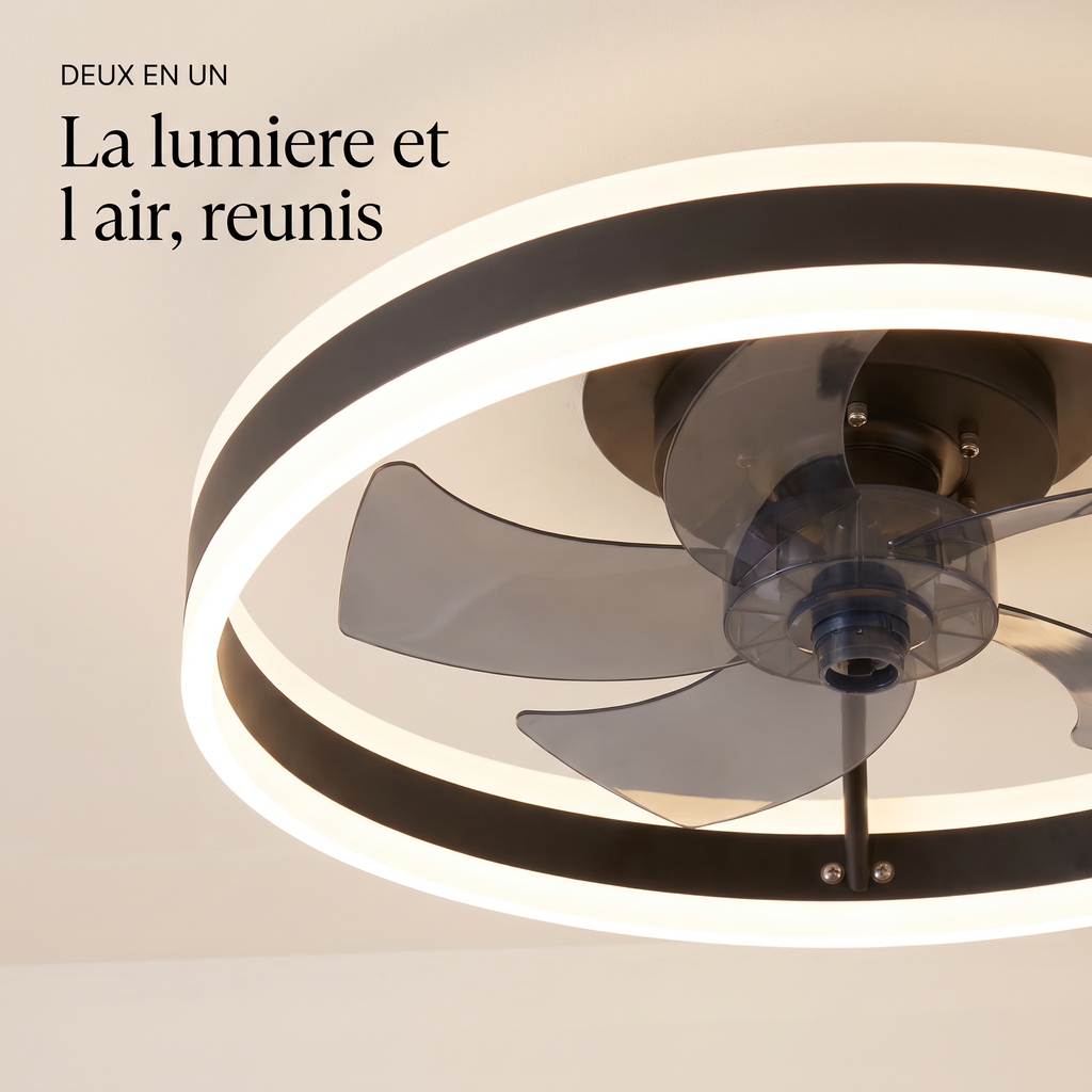 Nimbe | Ventilateur anneau LED 50 cm