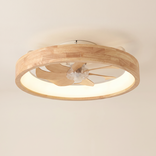 Saule | Ventilateur couronne bois 50 cm