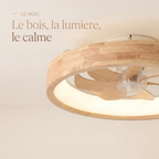 Saule | Ventilateur couronne bois 50 cm