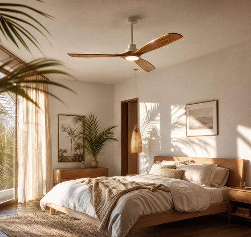 Ambre, ventilateur de plafond en bois massif, vue 2