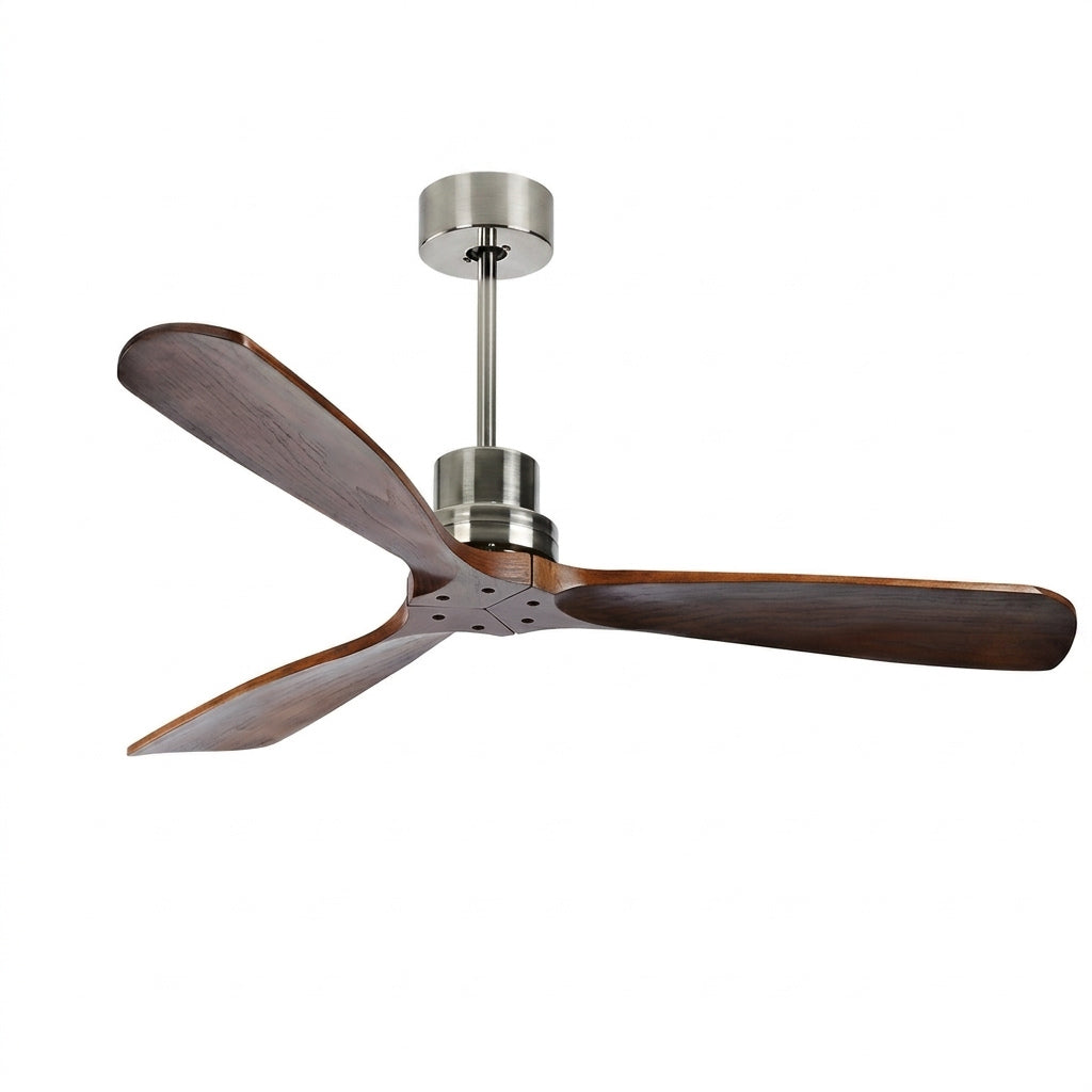 Boréal, ventilateur de plafond scandinave en bois et fer, vue 9