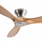 Cap Chrome, ventilateur de plafond bois massif et chrome, vue 3