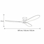 Cap Chrome, ventilateur de plafond bois massif et chrome, vue 5