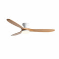 Cap LED Ivoire, ventilateur de plafond bois massif blanc avec LED