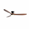 Cap LED Nuit, ventilateur de plafond bois massif noir avec LED