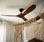 Cap Nuit, ventilateur de plafond bois massif et noir, vue 5
