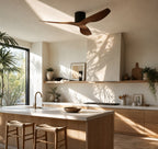 Éclipse Moka, ventilateur de plafond moderne noir et marron, vue 2