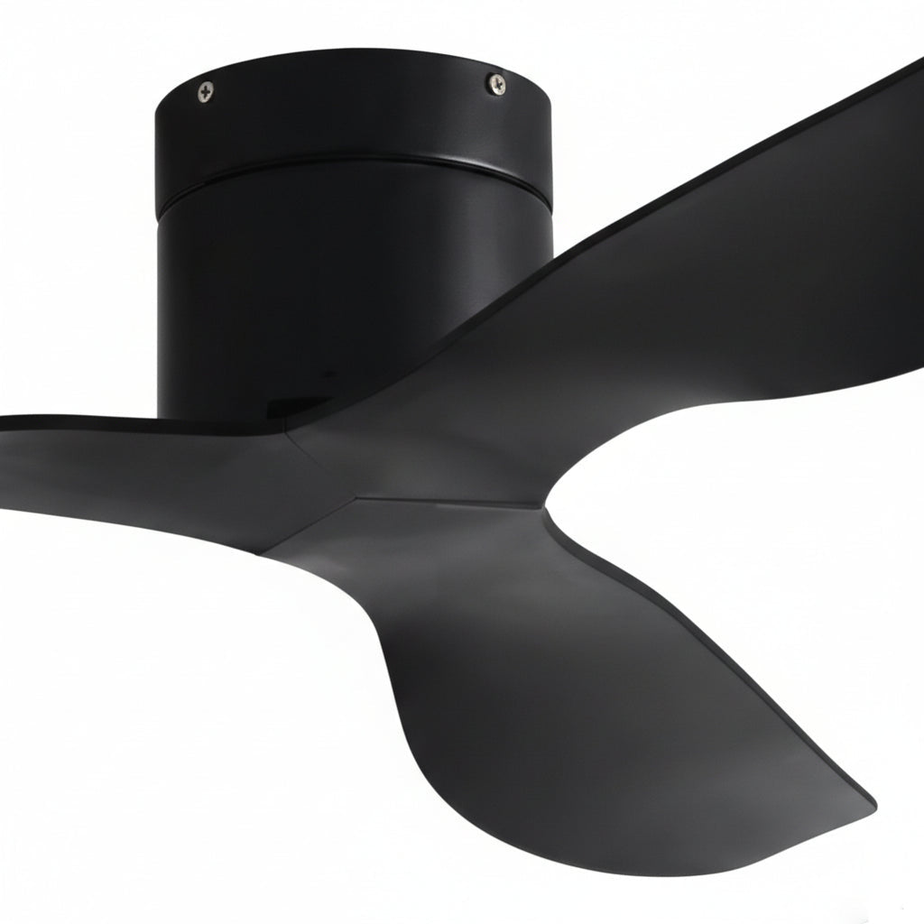 Éclipse Noir, ventilateur de plafond moderne noir, vue 4