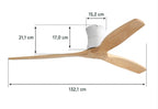 Fjord, ventilateur de plafond épuré en bois massif, vue 5