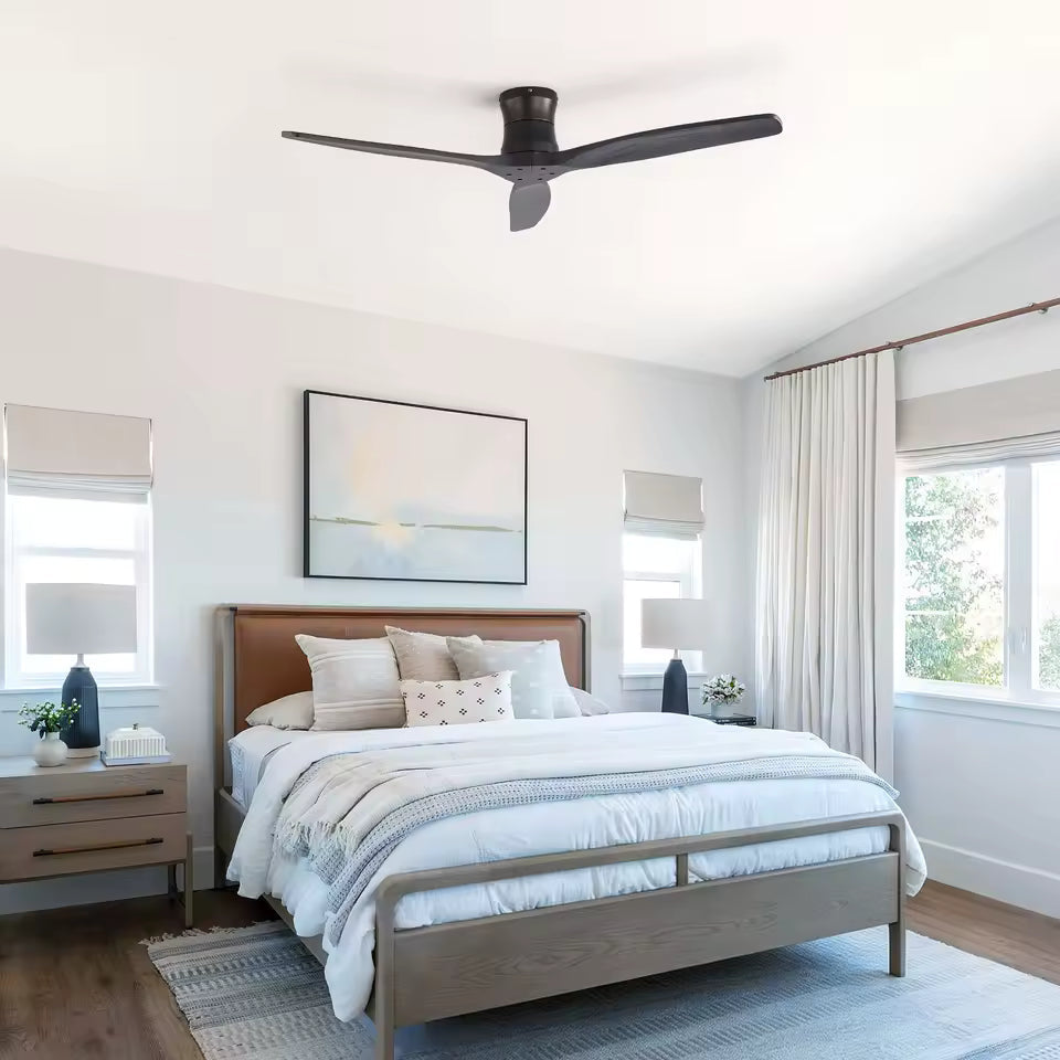 Fjord, ventilateur de plafond épuré en bois massif, vue 7