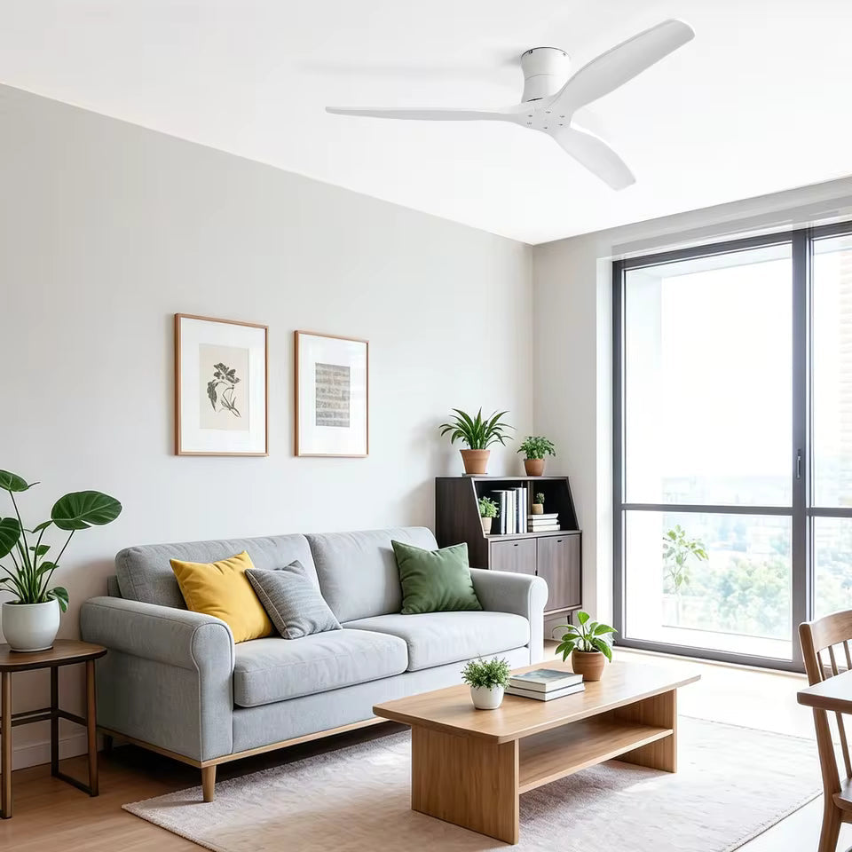 Fjord, ventilateur de plafond épuré en bois massif, vue 9