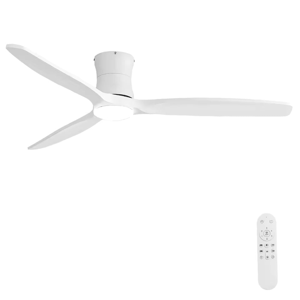 Fjord LED, ventilateur de plafond en bois massif avec LED intégrée