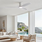 Fjord LED, ventilateur de plafond en bois massif avec LED intégrée, vue 2