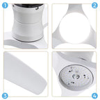 Fjord LED, ventilateur de plafond en bois massif avec LED intégrée, vue 4