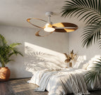 Méridien, ventilateur de plafond design à pales circulaires LED, vue 2