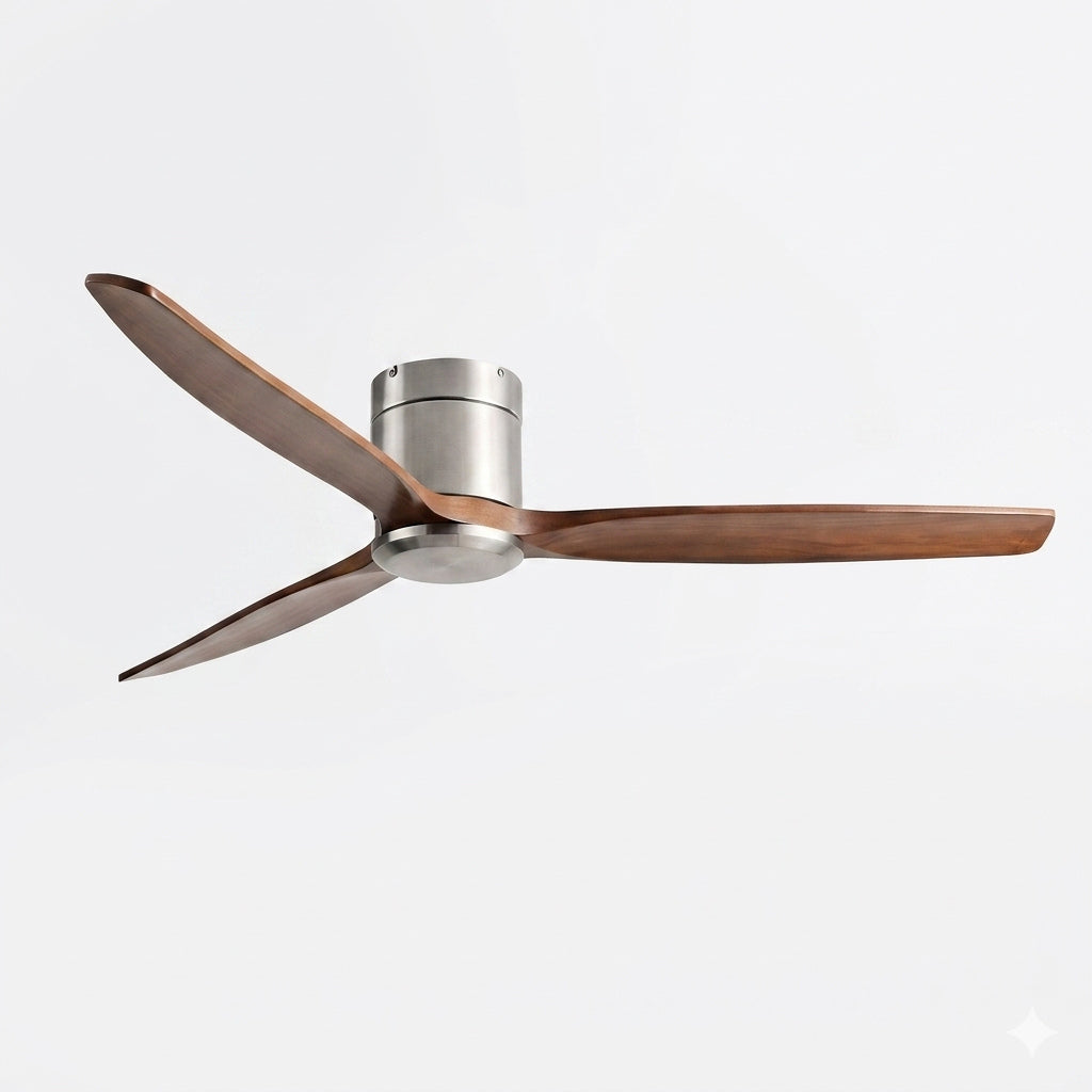 Sylva, ventilateur de plafond bois massif à profil bas