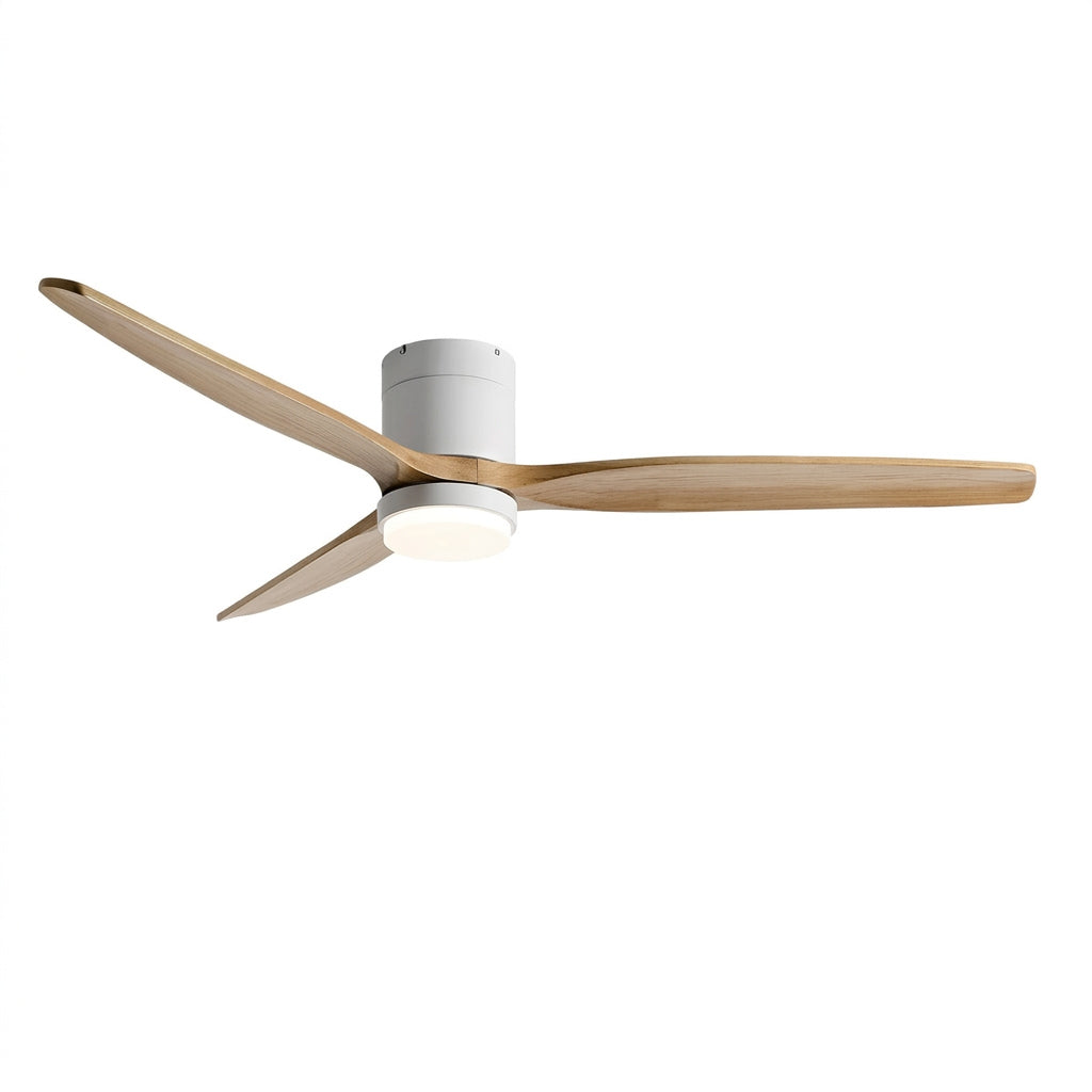 Sylva, ventilateur de plafond bois massif à profil bas, vue 11