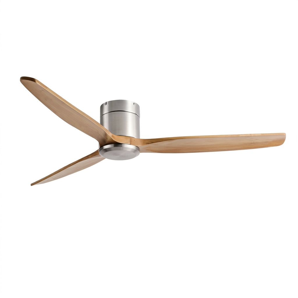Sylva, ventilateur de plafond bois massif à profil bas, vue 12