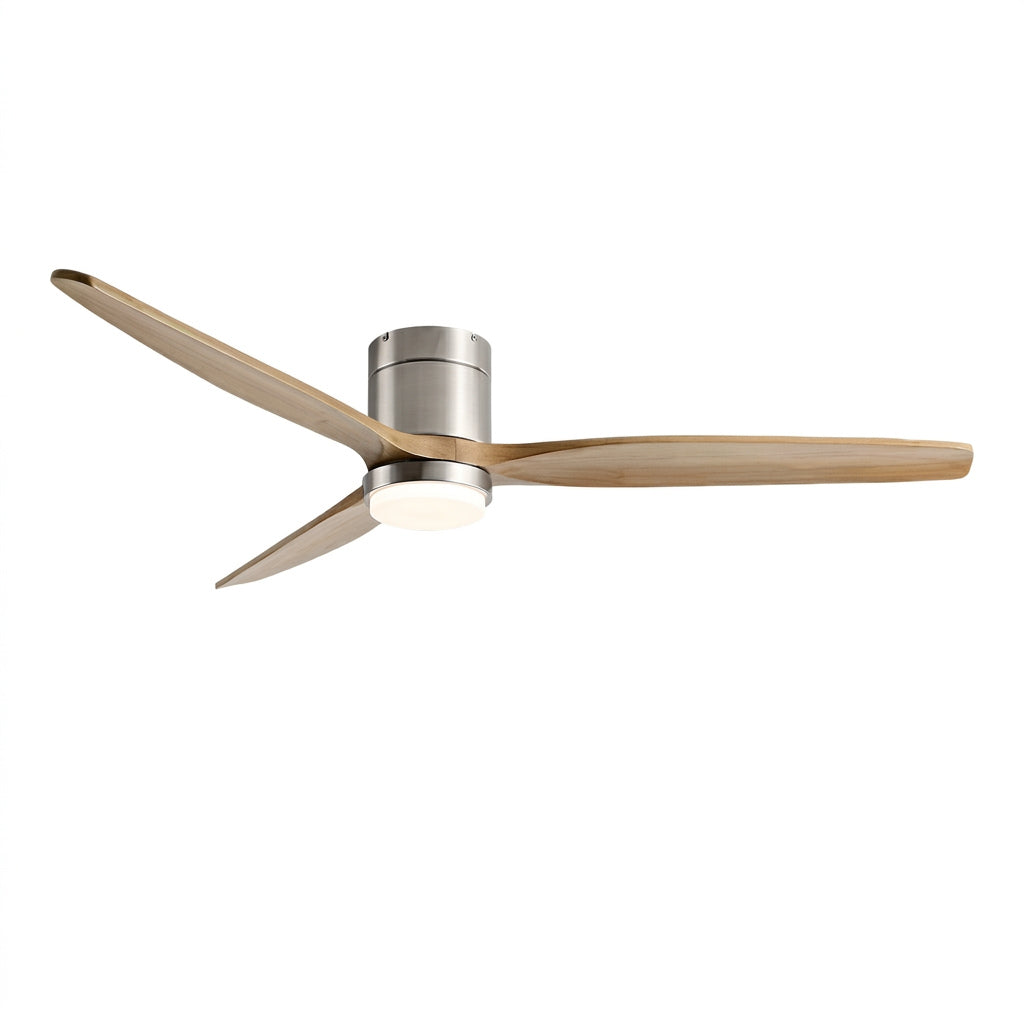 Sylva, ventilateur de plafond bois massif à profil bas, vue 14
