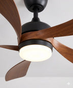Zénith Noyer, ventilateur de plafond 5 pales noyer et noir, vue 6