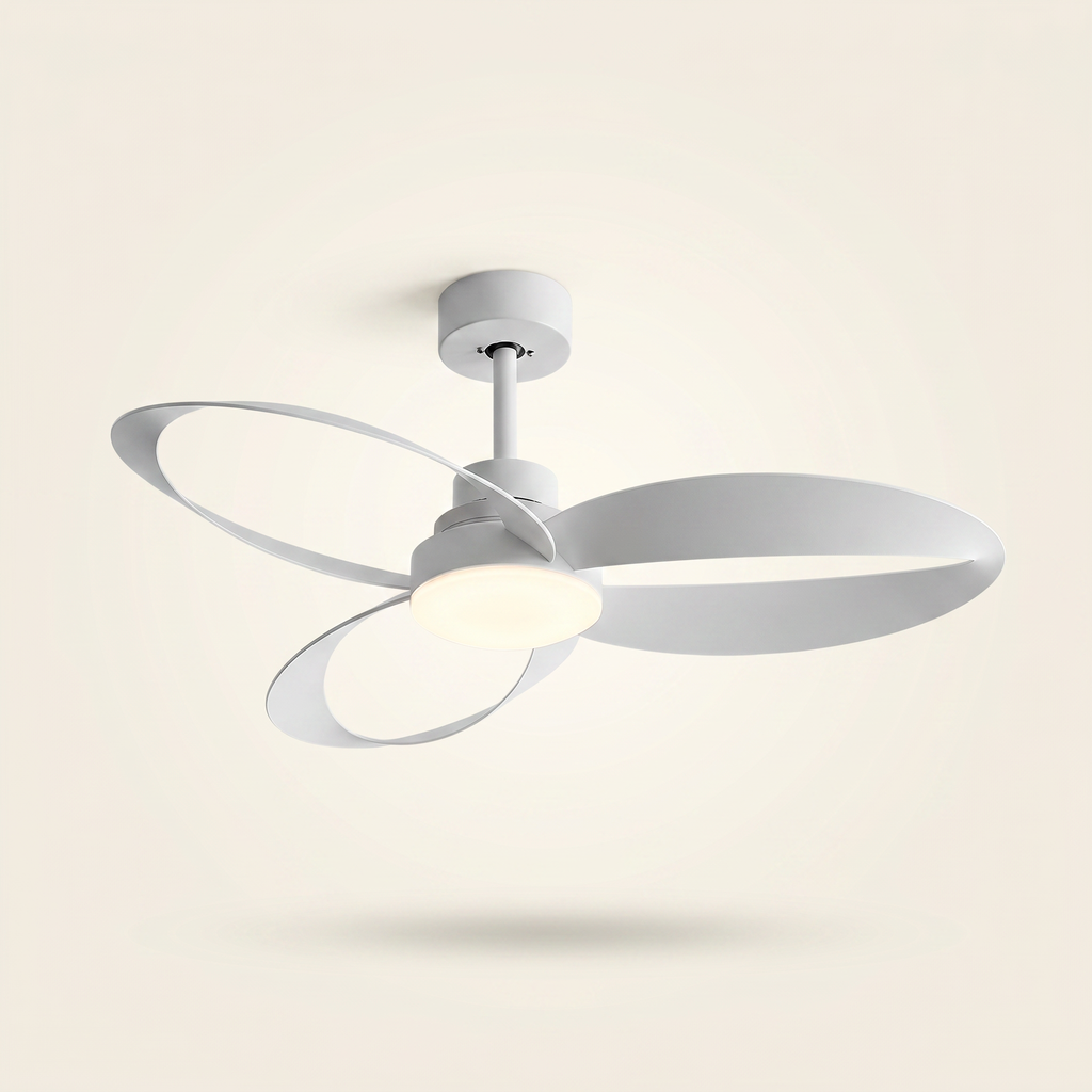 Méridien blanc, ventilateur de plafond design LED