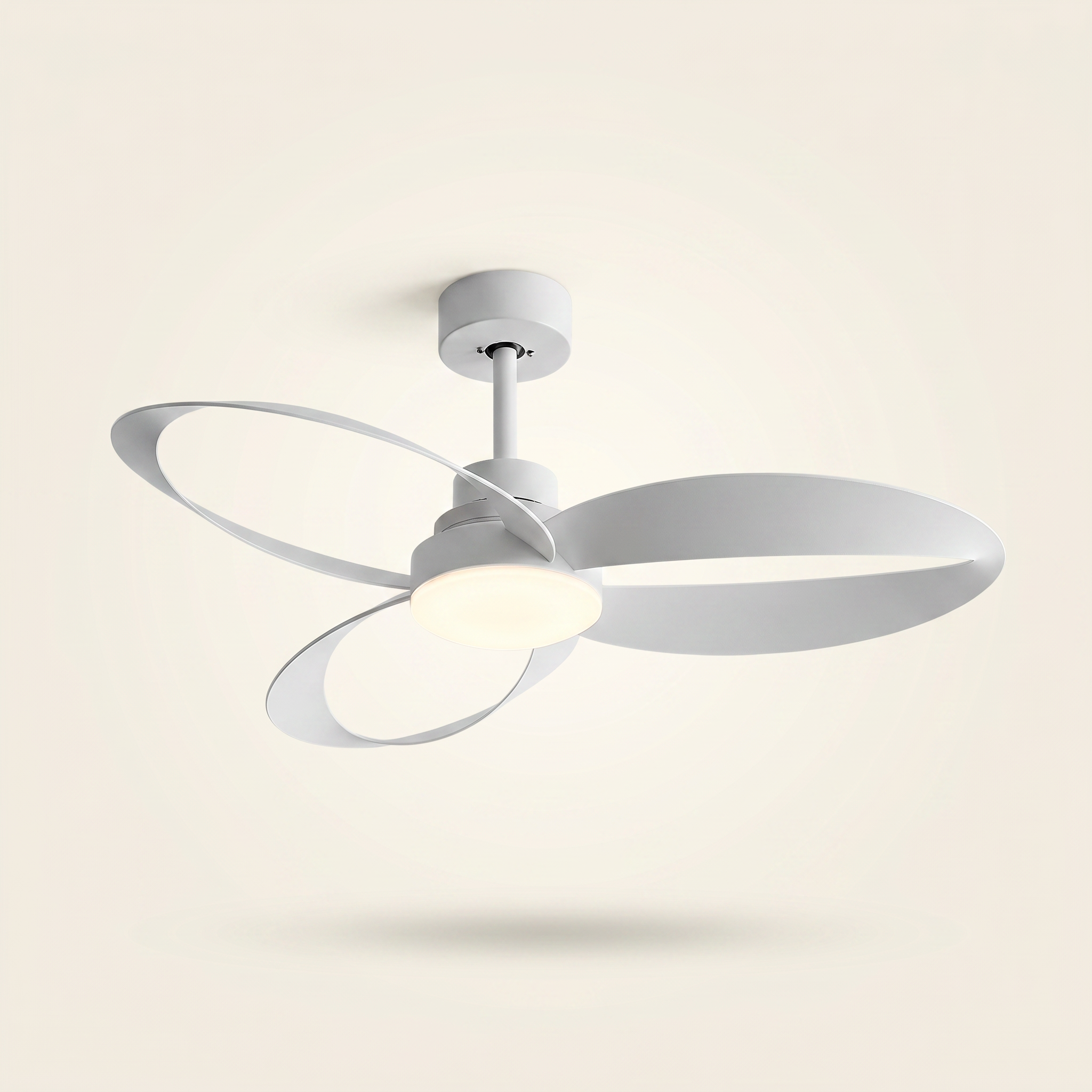Méridien blanc, ventilateur de plafond design LED