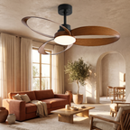 Ventilateur de plafond Méridien dans un salon méditerranéen