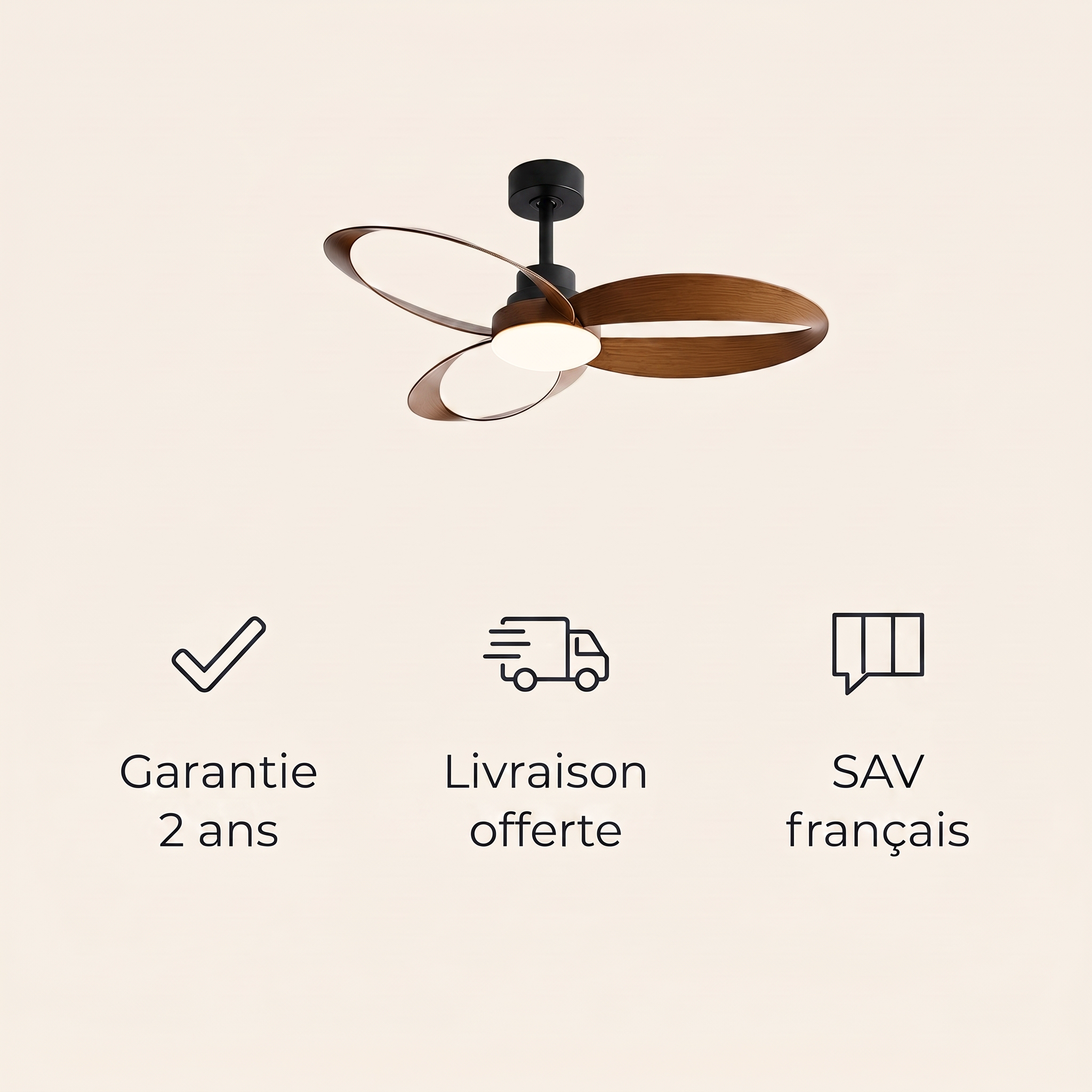 Garantie 2 ans, livraison offerte, SAV français