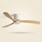 Ventilateur de plafond Sylva finition blanc et bois