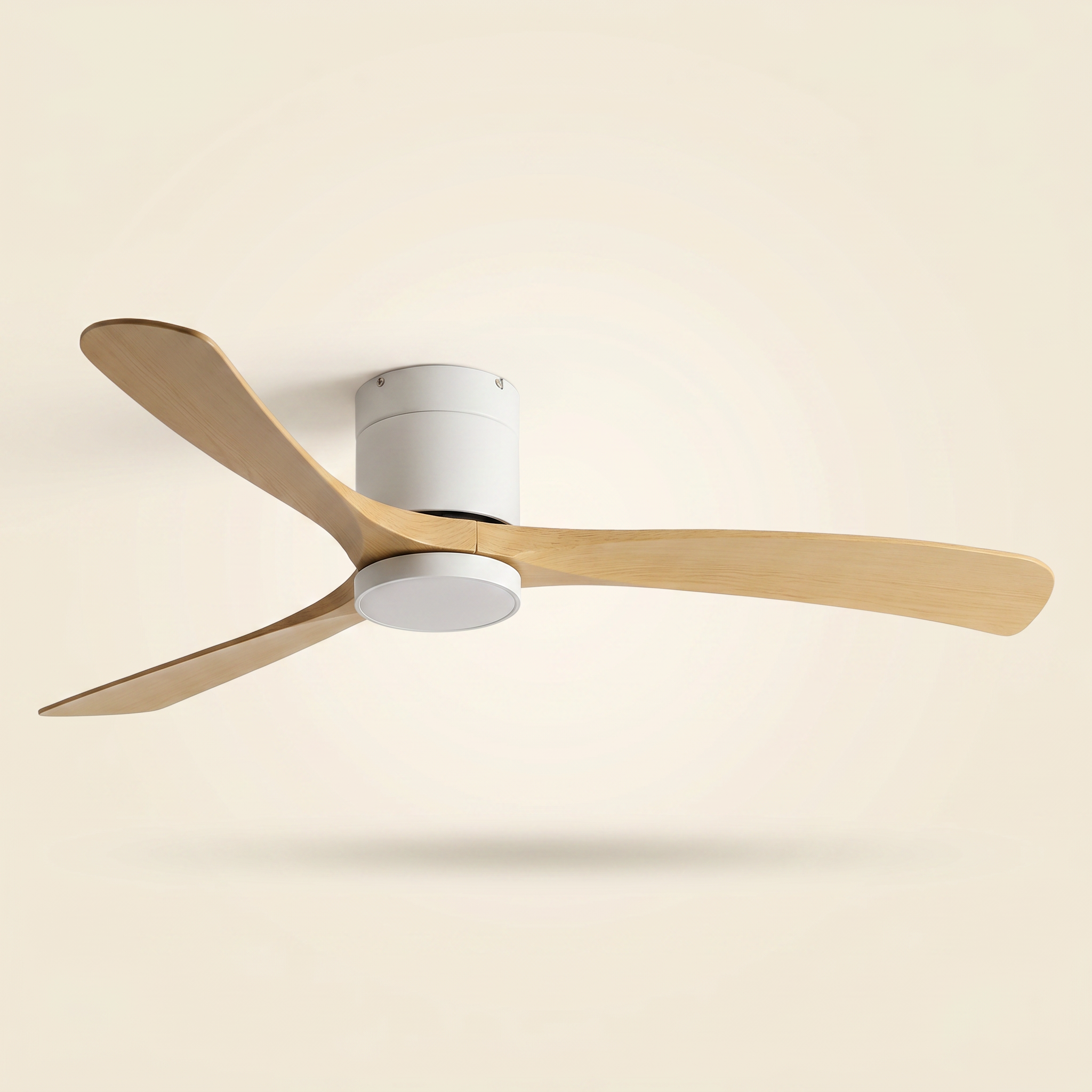 Ventilateur de plafond Sylva finition blanc et bois