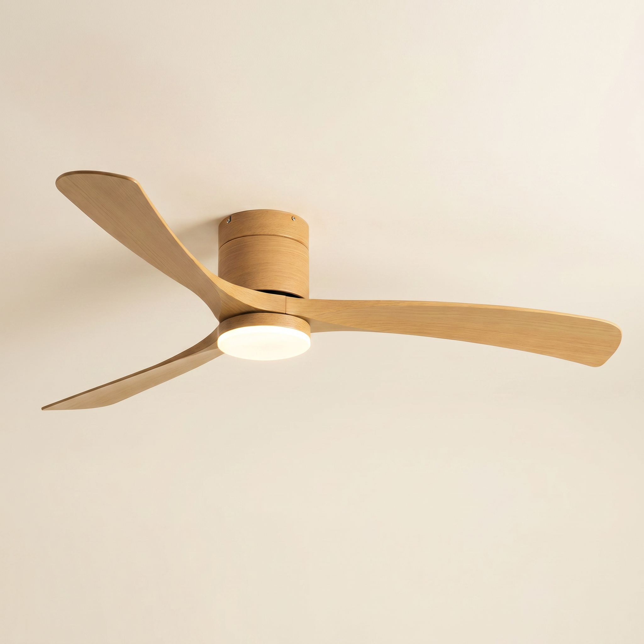 Ventilateur de plafond Sylva finition bois naturel