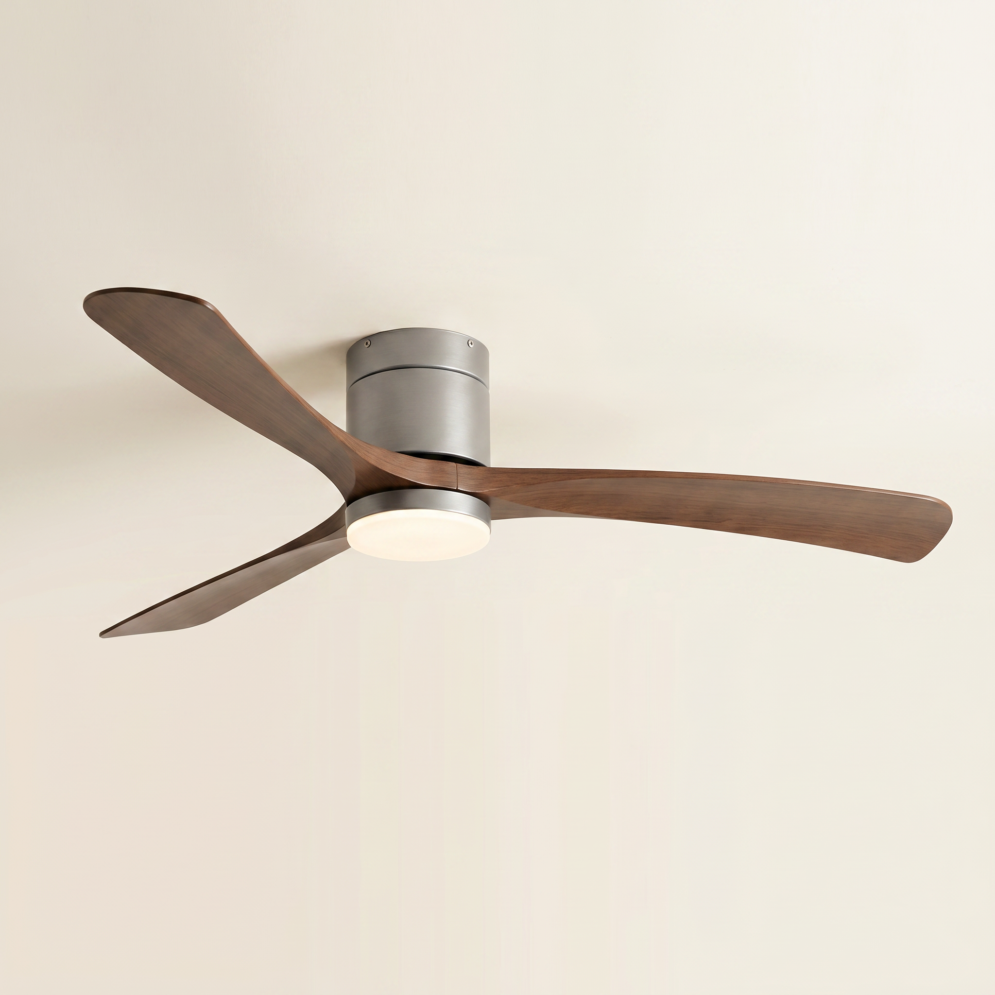 Ventilateur de plafond Sylva finition gris et noyer