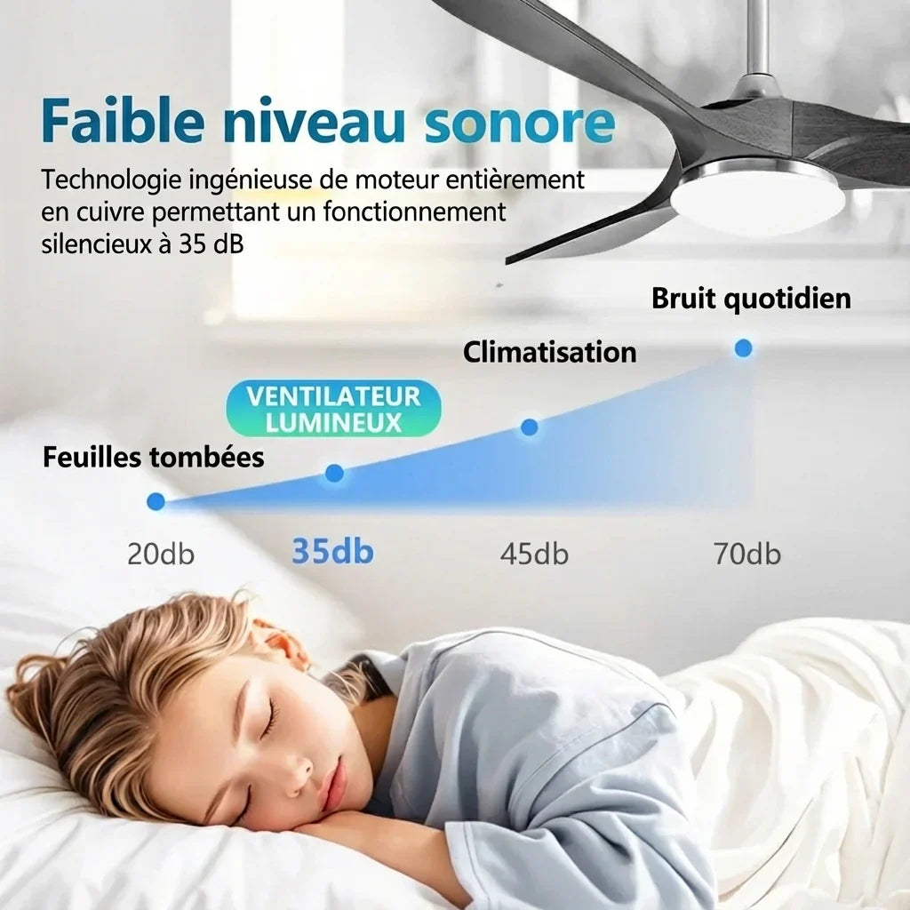 Onyx | Ventilateur ultra-plat noir et ABS noir