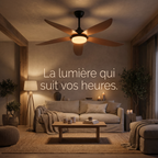 Solstice, la lumière LED qui suit vos heures dans un salon le soir