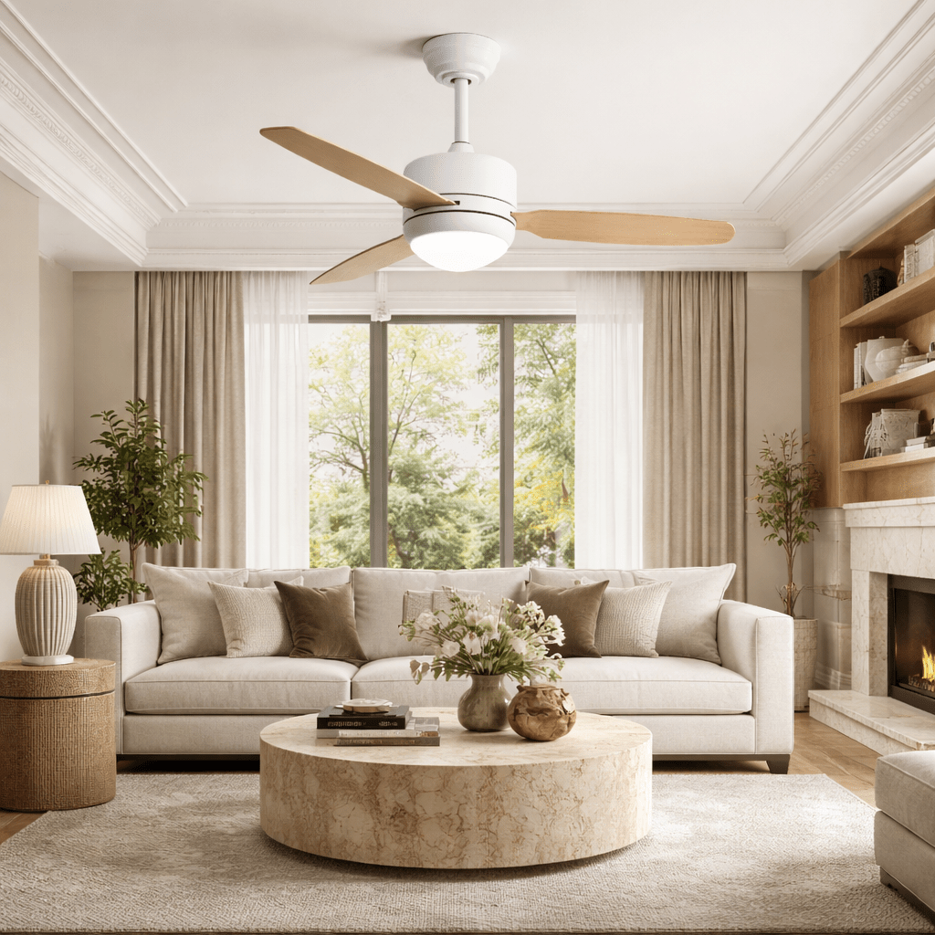 Calisto | Ventilateur design LED télécommande 117 cm