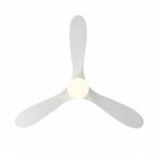 Brise | Ventilateur vintage blanc et bois blanc, LED