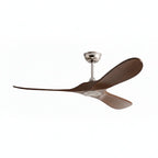 Aquilon | Ventilateur vintage argent et bois foncé