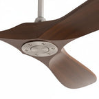 Aquilon | Ventilateur vintage argent et bois foncé