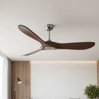 Aquilon | Ventilateur vintage argent et bois foncé
