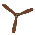Auster | Ventilateur vintage noir et bois foncé