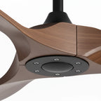 Auster | Ventilateur vintage noir et bois foncé